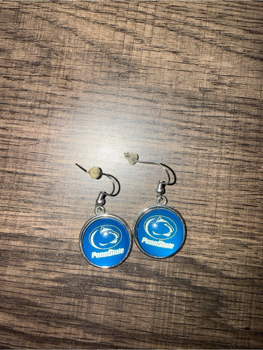 Blue Logo Dangle Earrings - Blue Team Earrings